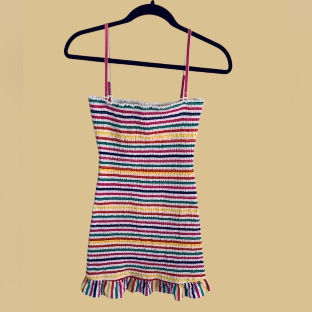 Lovers + Friends Rainbow Stripe Burson Bodycon Mini Dress XXS - Picture 6 of 11